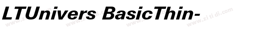 LTUnivers BasicThin字体转换